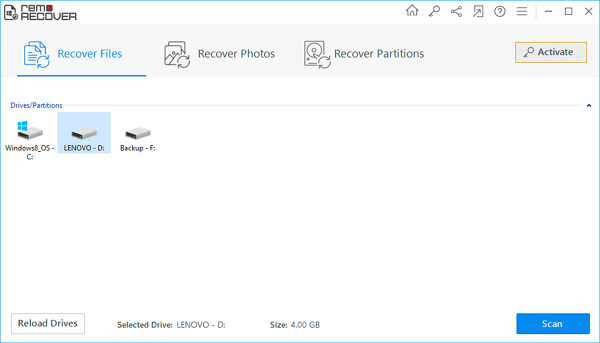 photo recovery software -  Remo recover
