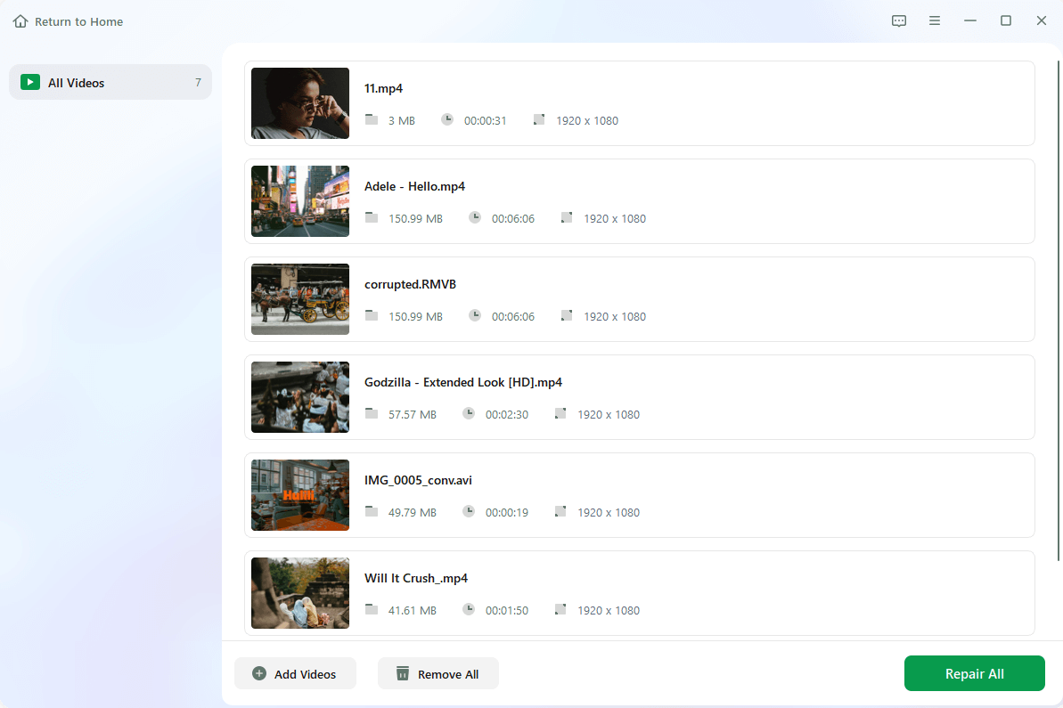Mulakan Pembaikan Video